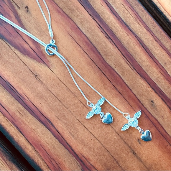 CUPID ♡ Sterling Silver Layered Necklace - Picture 5 of 7